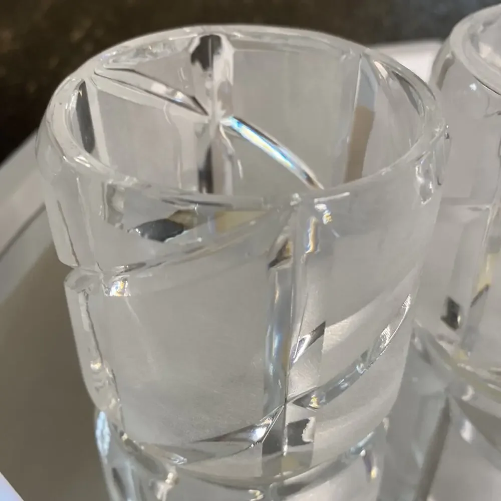 Vintage Partylite Counterpoint Pair Lead Crystal